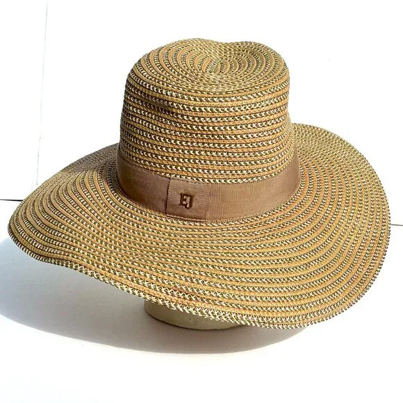Eric Javits White & Tan Braided Straw Fedora Eric Javits | Accessories | Nwt Eric Javits Phoenix Fedora  main image 4